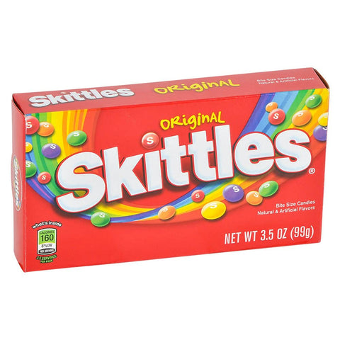 SKITTLES ORIGINAL THEATER BOX CANDY 12PC/CASE LLB Candy