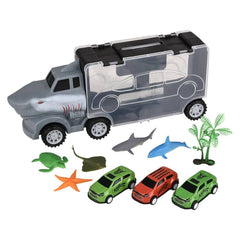11" Shark Truck And Animal Carrier - LLB Toys