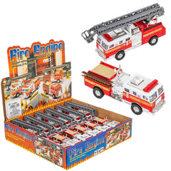 5.5" DIE-CAST PULL BACK FIRE TRUCK LLB Car Toys