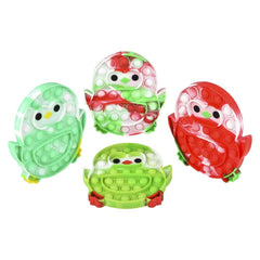 HOLIDAY PENGUIN BUBBLE POPPERS 6" LLB kids toys Christmas