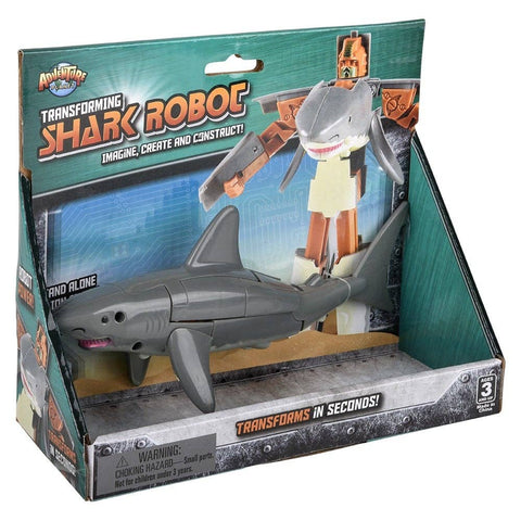 5" GREAT WHITE SHARK ROBOT ACTION FIGURE LLB kids toys