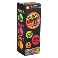 Mini Squishy Gummi Ball 1.75" 3pcs/Color Box - LLB Toys