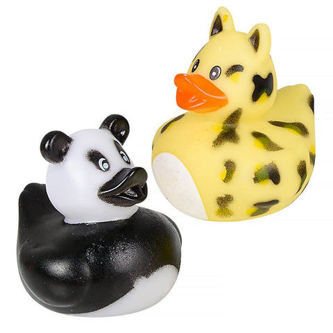 2" ZOO ANIMAL RUBBER DUCKIES LLB Bath Toys