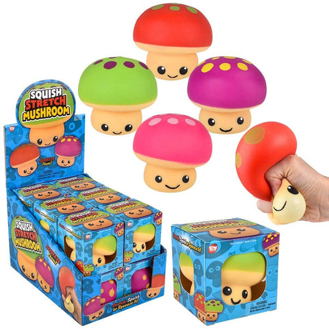 3.25" Squish And Stretch Mushroom - LLB Toys