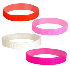 8" VALENTINE'S DAY RUBBER BRACELETS - LLB Toys