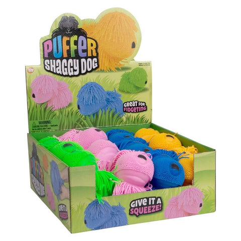 7" Shaggy Puffer Dog 12ct- LLB Toys