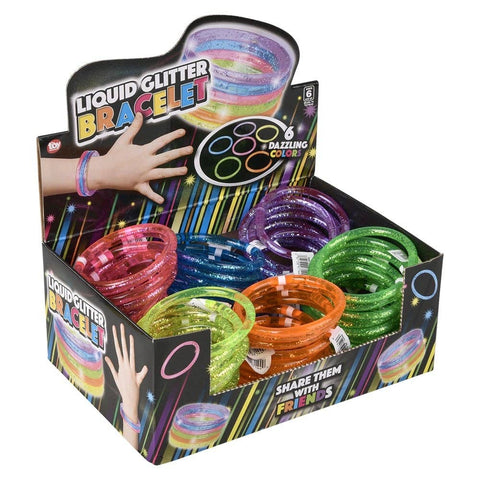 Liquid Glitter Bracelet 6" 72ct - LLB Toys
