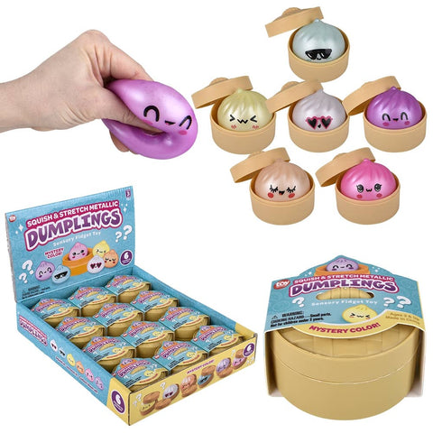 2" Squish And Stretch Metallic Surprise Dumplings - LLB Toys