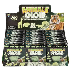 Glow In Dark Animal Stickers 24ct - LLB Toys