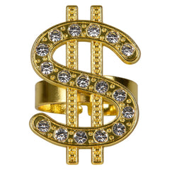 Dollar Sign Ring 1.25" - LLB Toys