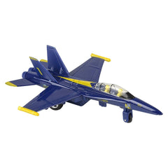 6.5" DIE-CAST PULL BACK F-18 BLUE ANGEL LLB Car Toys
