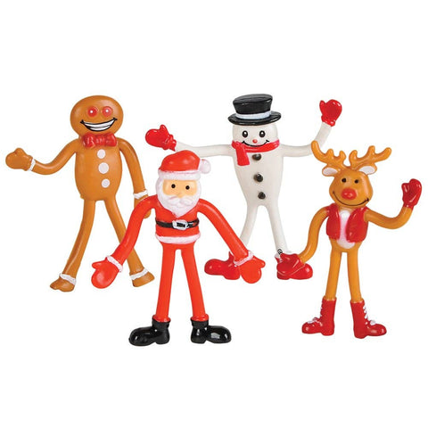 CHRISTMAS BENDABLE FIGURES ASSORTMENT 2.75"  - LLB Toys