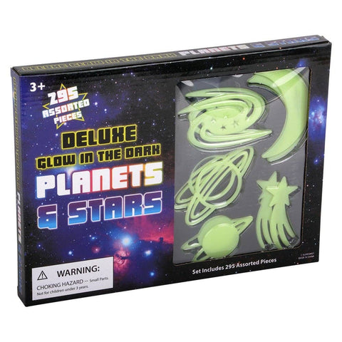 Planet & Stars Glow in the Dark  1" - 3.5"-  LLB Toys