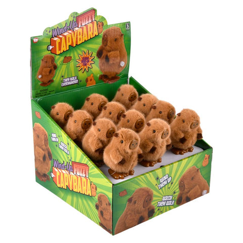 3.33" Wind-Up Fuzzy Capybara 24ct - LLB Toys