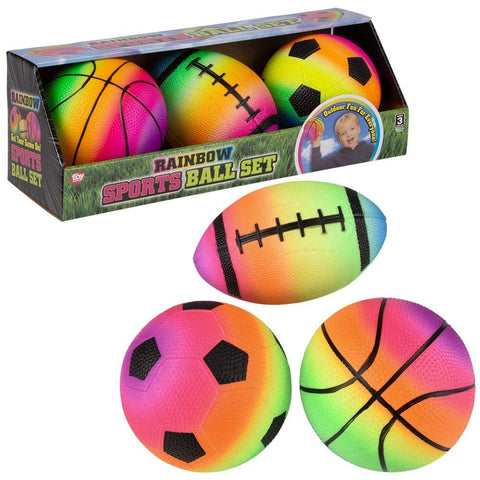 Rainbow Sports Ball Set 5-6" - LLB Toys