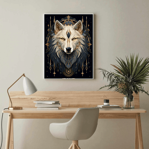 Mystical Wolf Canvas Wall Art print