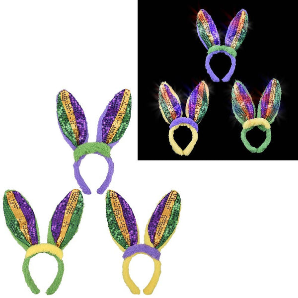 Light-Up Mardi Gars Bunny Ears LLB Light-up Toys