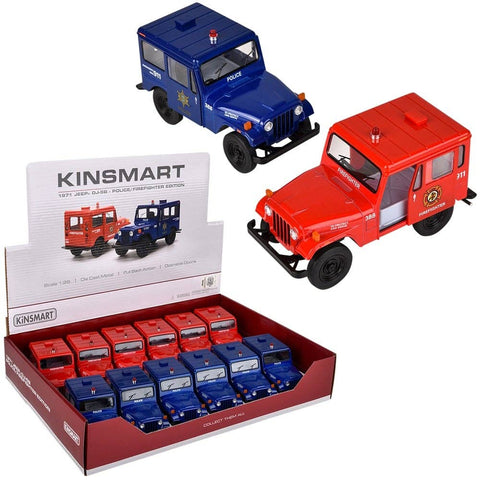 5" Jeep DJ-5B Police/Firefighter Diecast Toy - LLB Toys