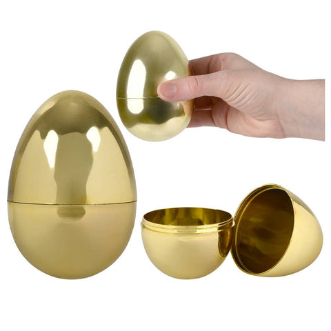 4" Metallic Gold Eggs 144ct - LLB Toys