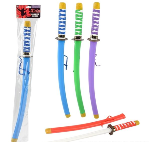 24" NINJA SWORD ASSORTED COLORS LLB kids toys