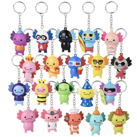 1.5" Collectible Axolotl Keychains 20ct- LLB Toys