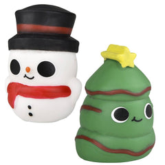 3.5" Christmas Squish Stretch 12ct 12/ LLB Squishy Toys