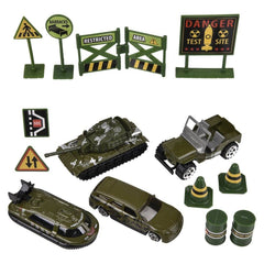 15PC DIE-CAST MILITARY PLAY SET LLB Car Toys