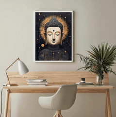 Enlightened Buddha Halo Canvas Wall Art Print