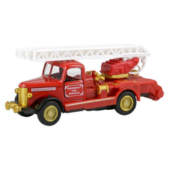 5" DIE-CAST PULL BACK CLASSIC FIRE TRUCK LLB Car Toys