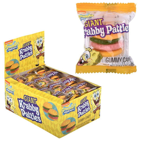 Spongebob Giant Krabby Patties Gummy Candy - LLB Toys