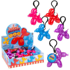 2.4" Stretchy Balloon Dog Clip On 24ct- LLB Toys