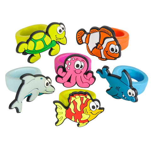 1" SEA LIFE RUBBER RINGS LLB kids toys