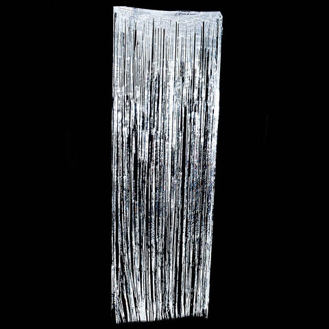 SILVER FOIL FRINGE CURTAIN 36"X96" LLB kids toys