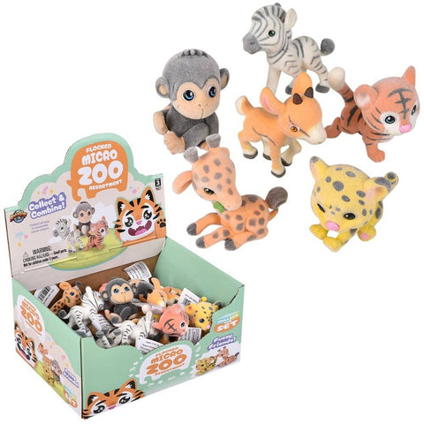 1.5" Flocked Micro Zoo Assortment - LLB Toys
