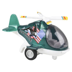 4" DIE-CAST PULL BACK AIR WHALE HELICOPTER LLB Car Toys