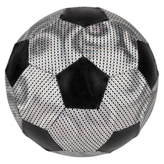 Silver Shiny Metallic Fabric Soccer Ball 9" - LLB Toys