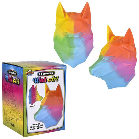 Wolf Geometric Wall Art 7.75" LLB kids toys