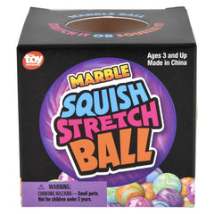 2.33" SQUISH AND STRETCH MARBLEIZED GUMMI BALL LLB kids toys