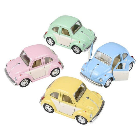 4" Vw Classic Beetle Toy Vehicle 12ct - LLB Toys