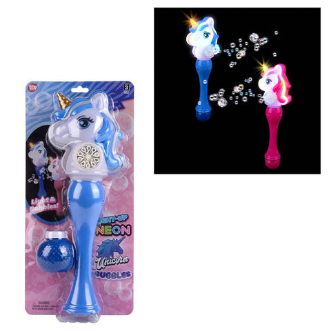 14.5" Light-Up Neon Unicorn Bubble Wand - LLB Toys