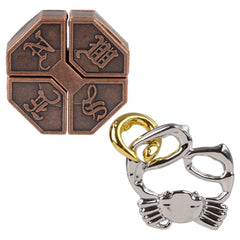2" Metal Brain Teaser Puzzles 24ct - LLB Toys