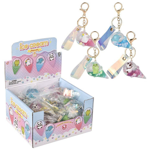 2.5" Kawaii Animal Ice Cream Liquid Clip On- LLB Toys