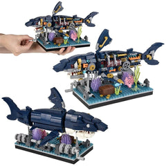 Mechanical Shark Building Block Set 499pc - LLB Toys