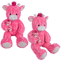 36" Mamma Giraffe With 6.5" Baby- LLB Toys