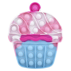 6.33" Valentine's Glitter Cupcake Bubble Popper - LLB Toys