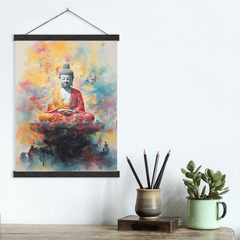 Buddha Serenity Meditation Brush Canvas Wall Art Print