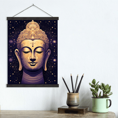 Serenity Gold Mystical Buddah Canvas Wall Art Print
