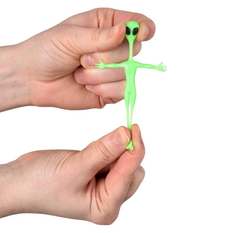 2.25" Glow In Dark Stretchy Alien 48ct - LLB Toys