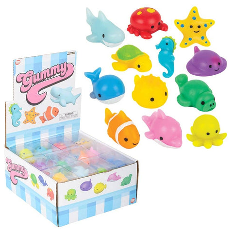 1.5" GUMMY SEA LIFE ANIMALS LLB kids toys