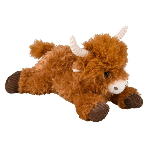 15" Laying Highland Cow Plush - LLB Toys